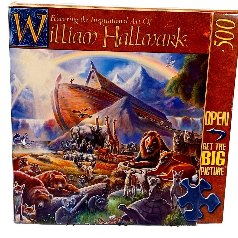 New Sealed William Hallmark Noah's Ark 500 pc Puzzle Master Pieces 21 x 15